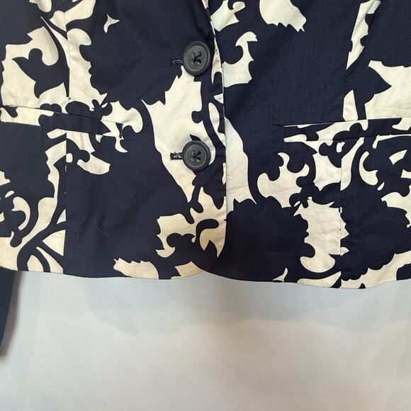 Old Navy Womens Crop Navy Blazer Jacket Size S Preppy Nautical Old Money Yacht - Picture 3 of 9